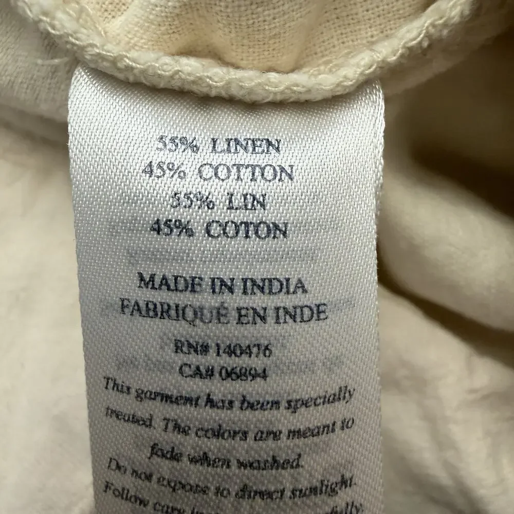 Faherty Malibu Shorts Mens 36 Linen Cotton‎ Tan Stone Casual Beach Chino